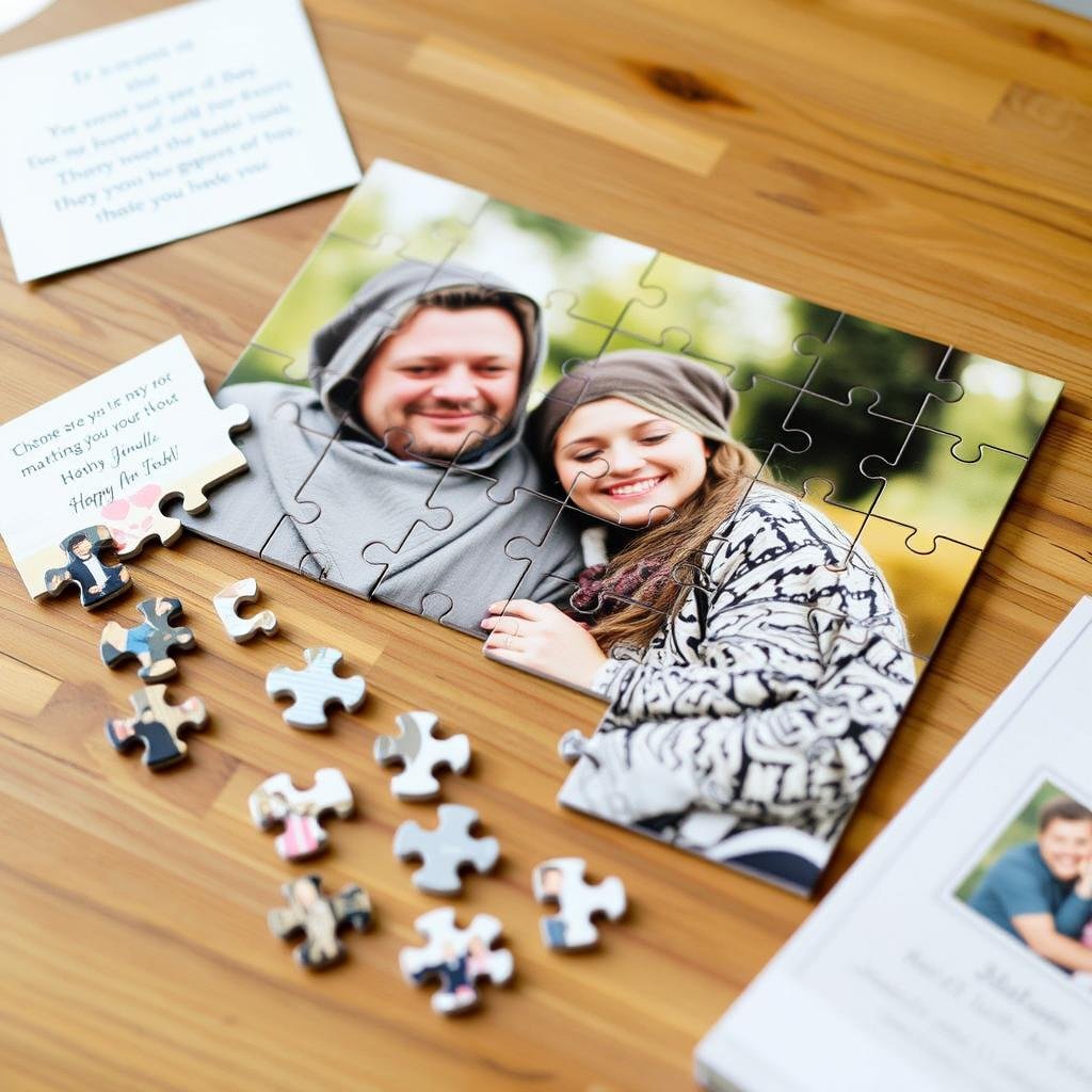 Custom puzzle with meaningful photo as anniversary gift