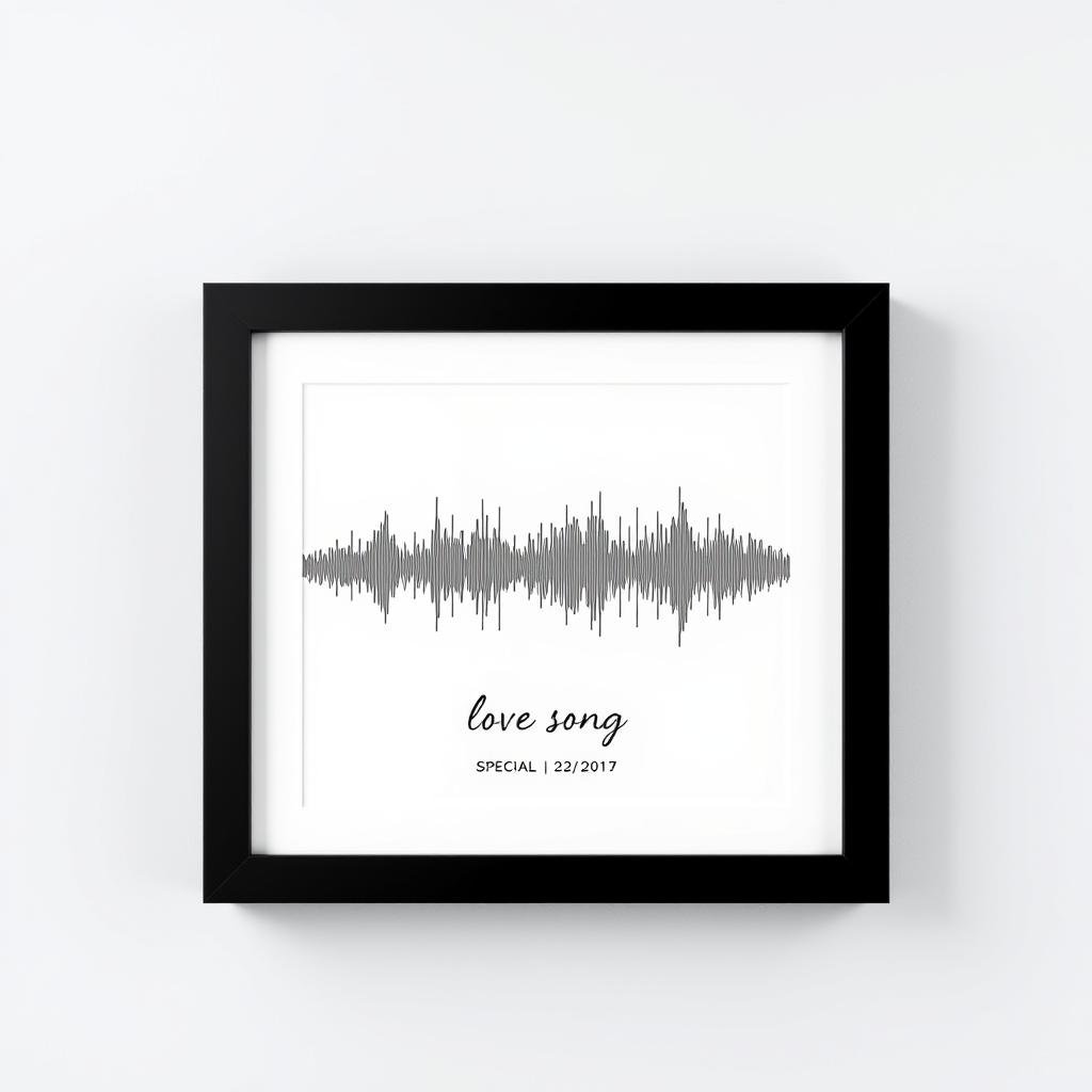 Custom sound wave art print of a special song for an anniversary gift