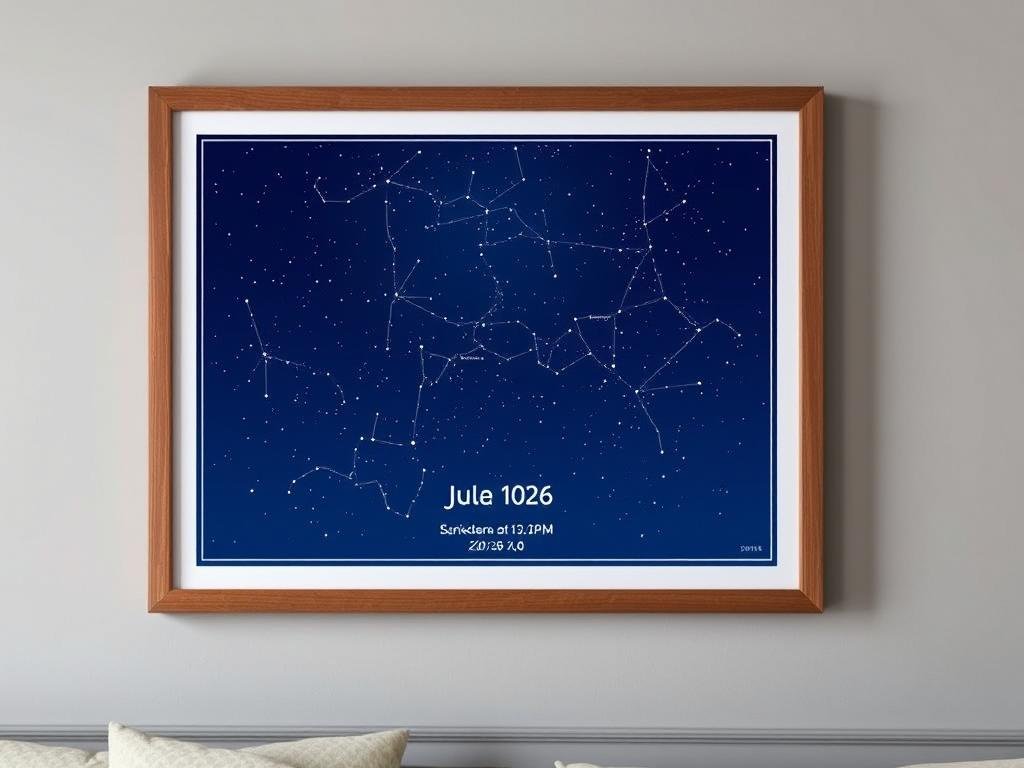 Custom star map as a gift idea for boyfriend