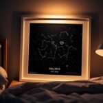 Custom star map showing constellation on a special date - cute valentines gifts idea