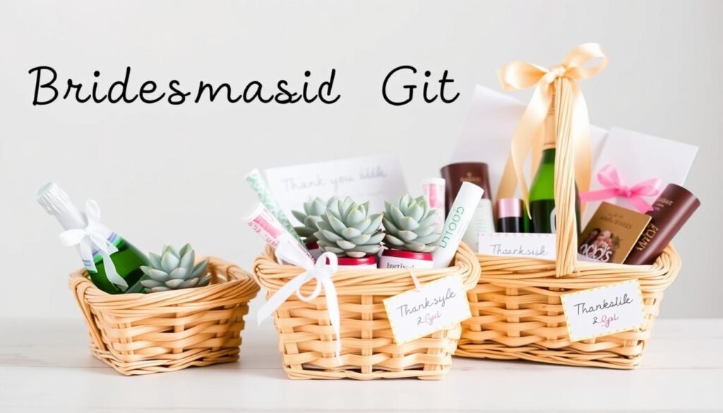 DIY bridesmaid gift baskets with affordable items