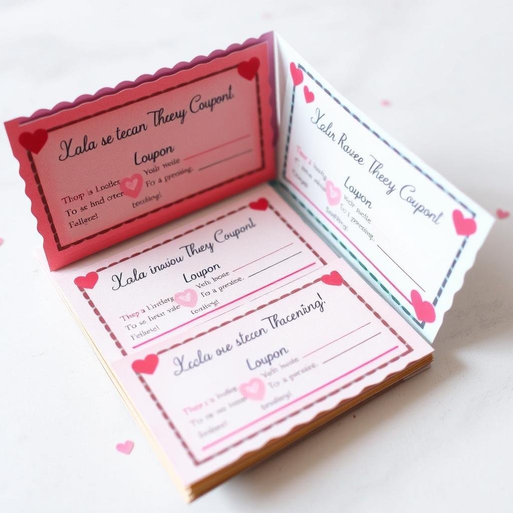 DIY coupon book for romantic gestures and dates