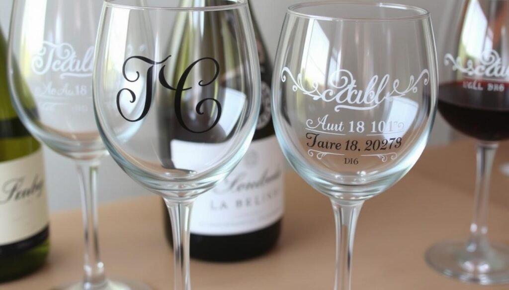 DIY hand-painted wine glasses with personalized designs