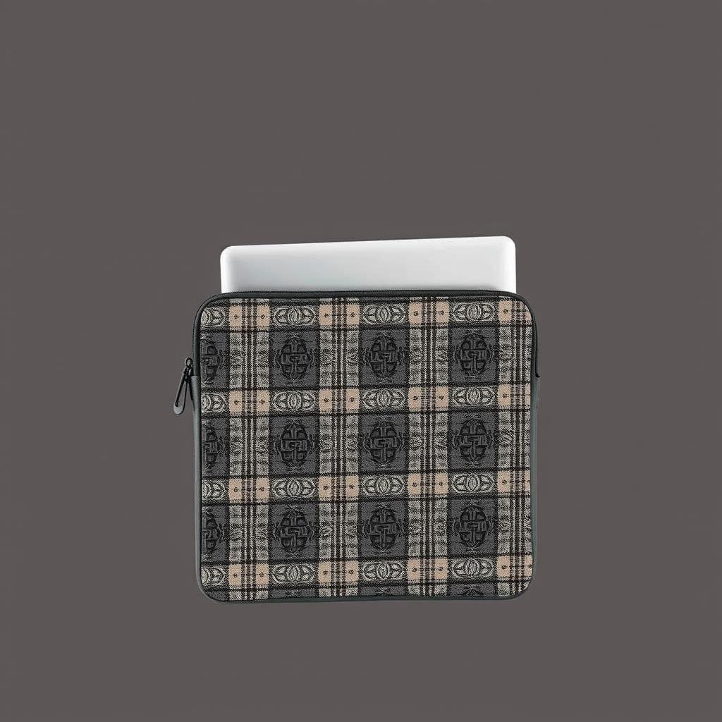 Decorative laptop sleeve with professional pattern