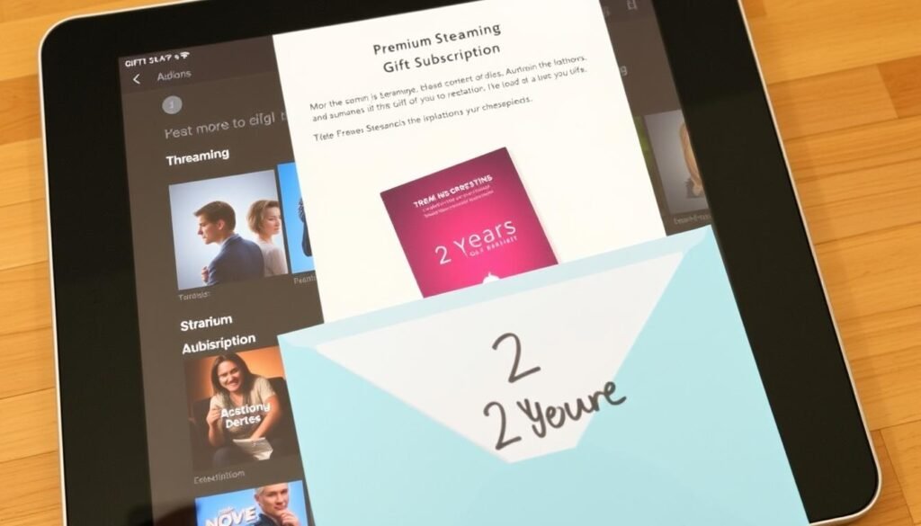 Digital gift subscription presented as a 2 year anniversary gift