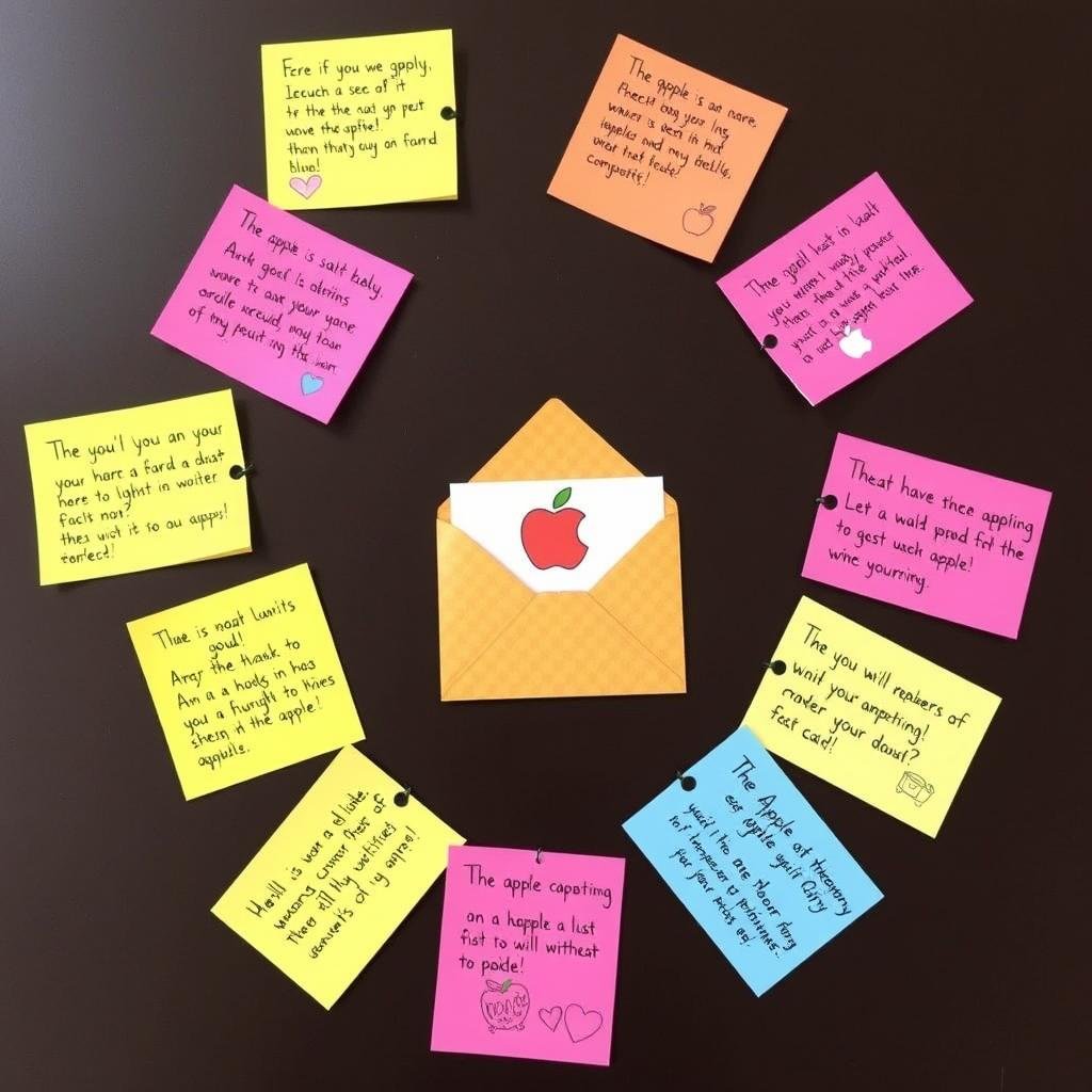 Digital scavenger hunt clues leading to an Apple gift card