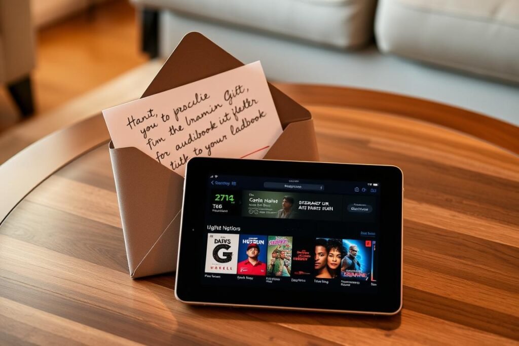 Digital subscription gift card presented in elegant envelope