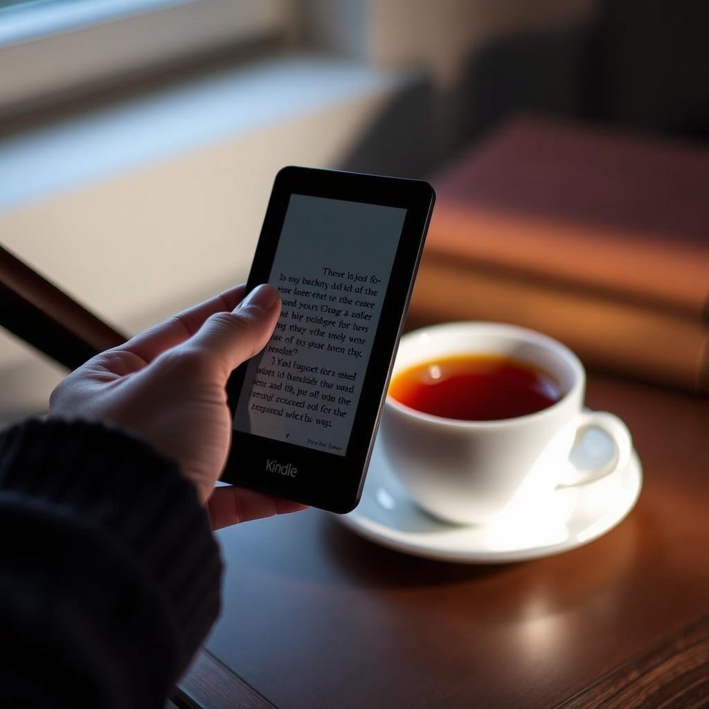 E-reader with adjustable lighting and waterproof design, practical gift idea for women