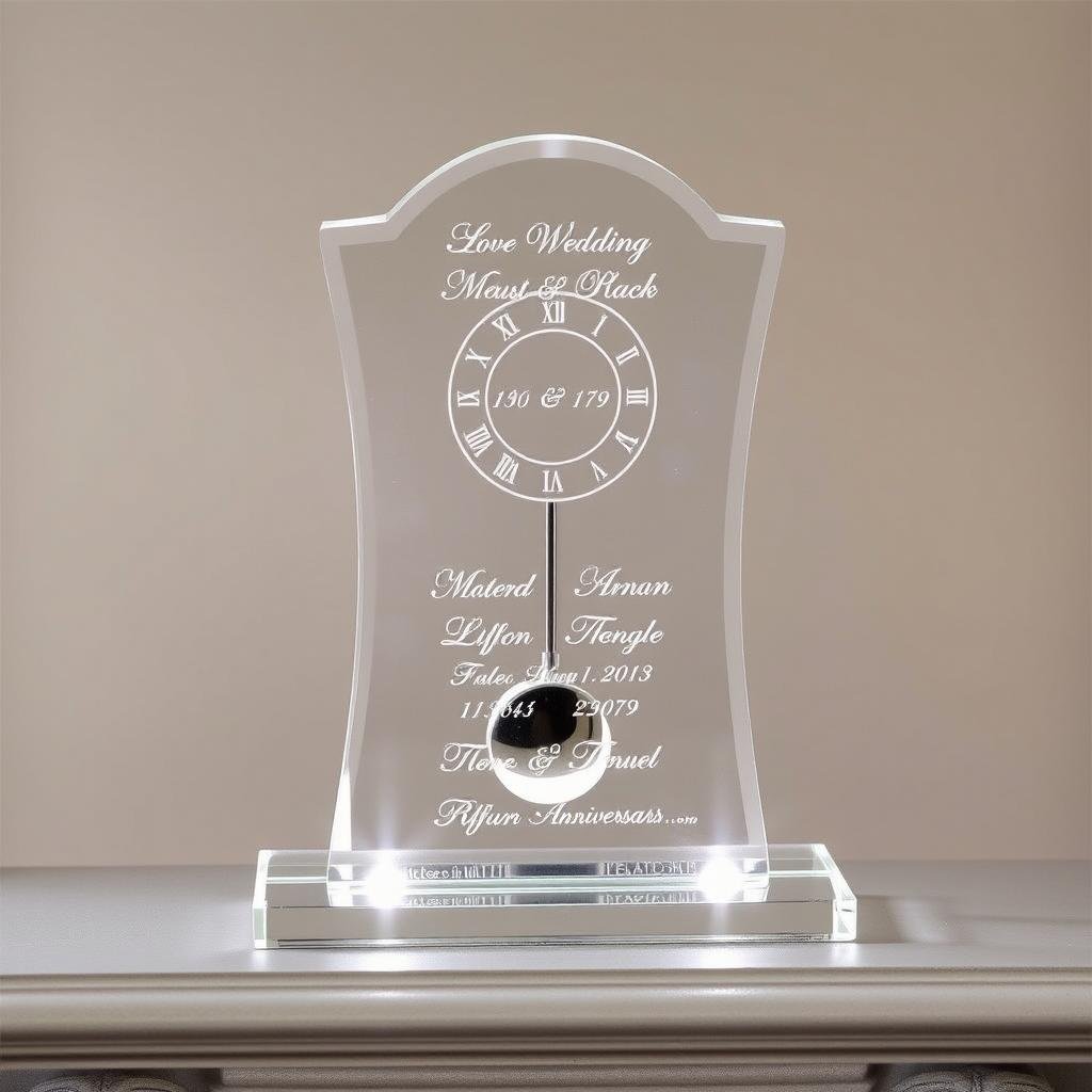 Elegant anniversary clock as a gift for parents