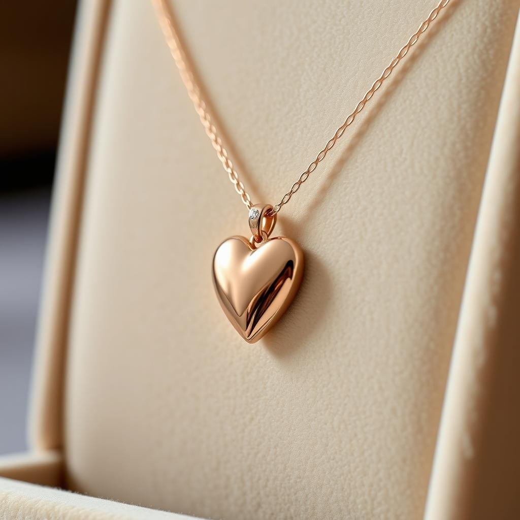 Elegant heart-shaped pendant necklace for valentine gifts