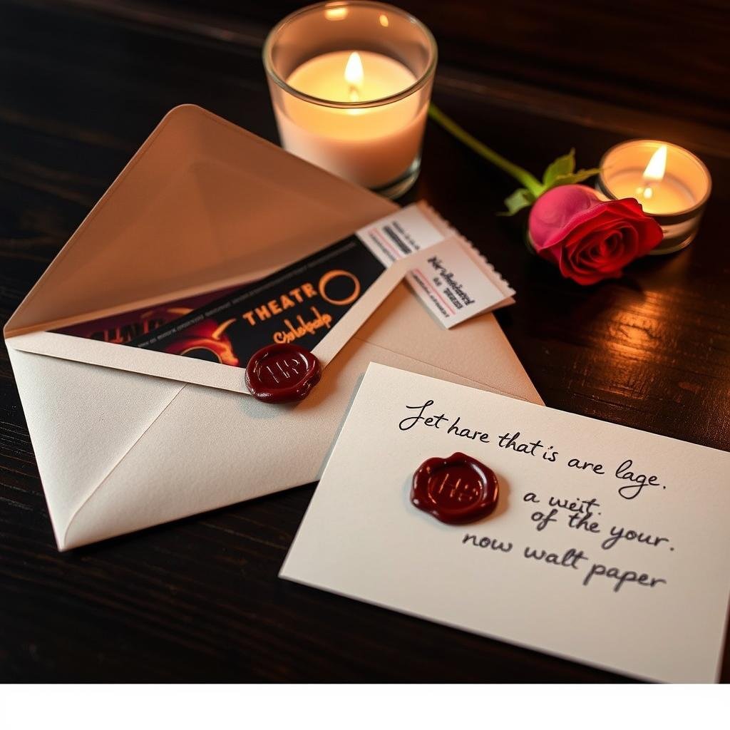 Elegantly presented concert tickets for a 1 year anniversary gift