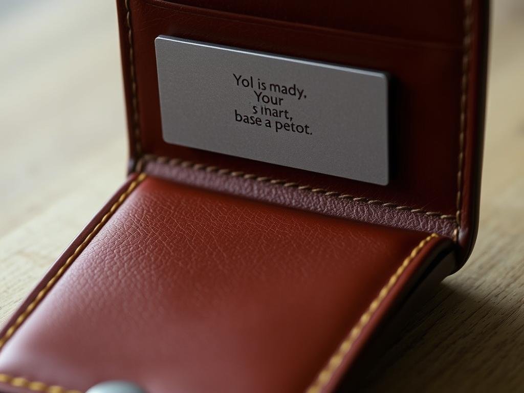 Engraved leather wallet as a 1 year anniversary gift for him