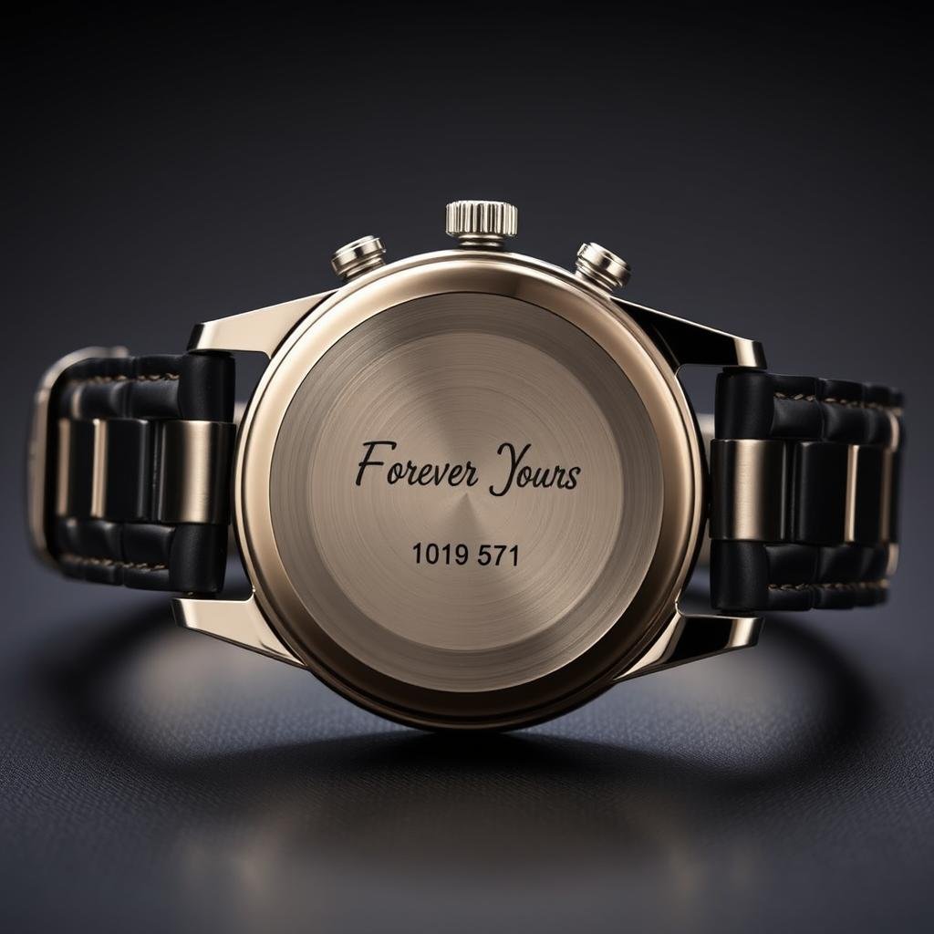 Engraved watch as an anniversary gift for dad