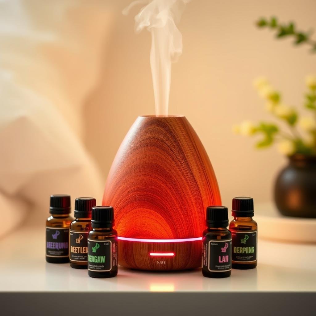 Essential oil diffuser with oils as a budget Valentine's Day gift
