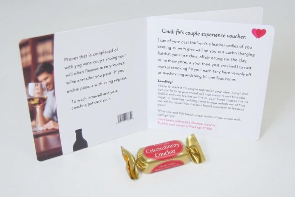 Experience voucher for couple's activity as last-minute gift