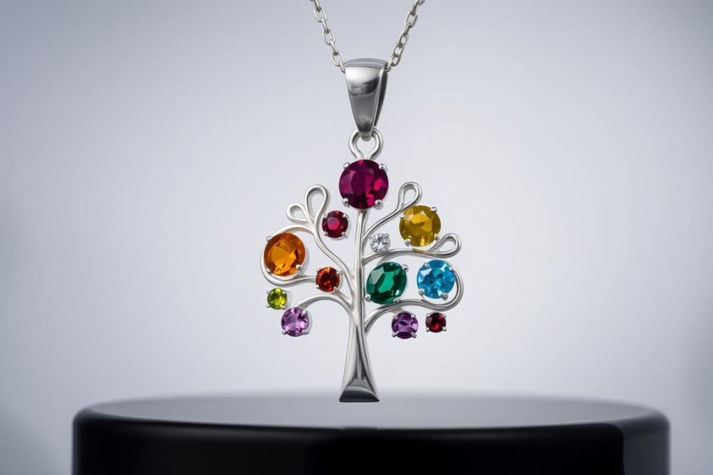 Family birthstone jewelry as an anniversary gift