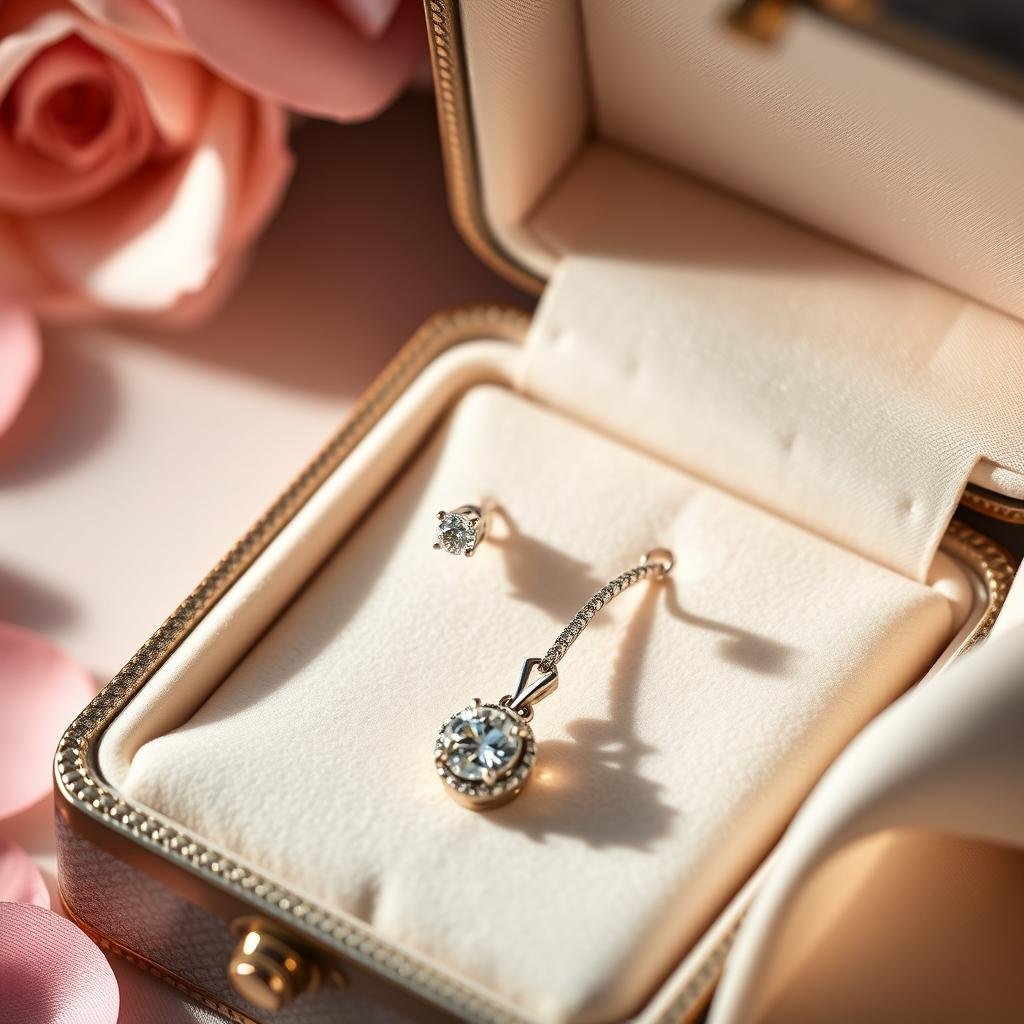 Fine jewelry piece like diamond earrings for anniversary gifts for her
