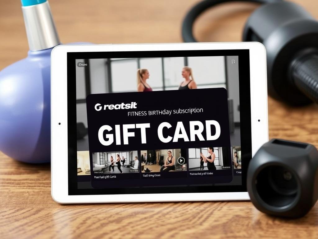 Fitness subscription gift card for girlfriend birthday gifts