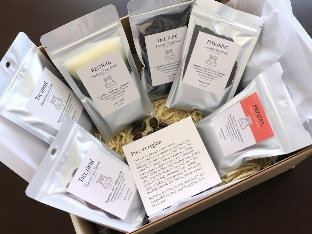 Gift box of specialty coffee beans from different regions for housewarming gift ideas