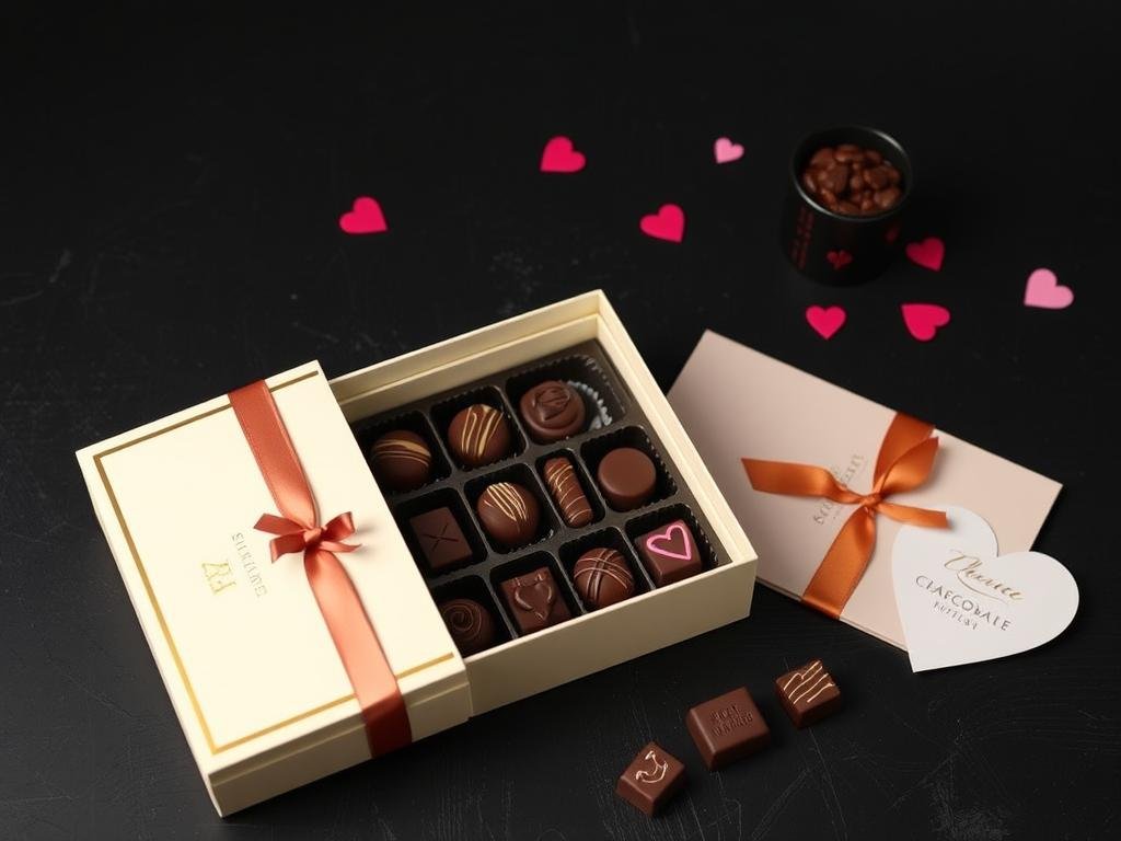 Gourmet chocolate box valentines gift for boyfriend