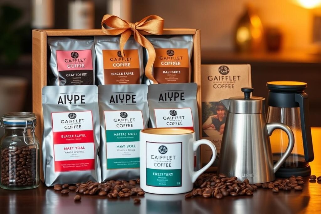 Gourmet coffee sampler with various beans as valentines gift for girlfriend