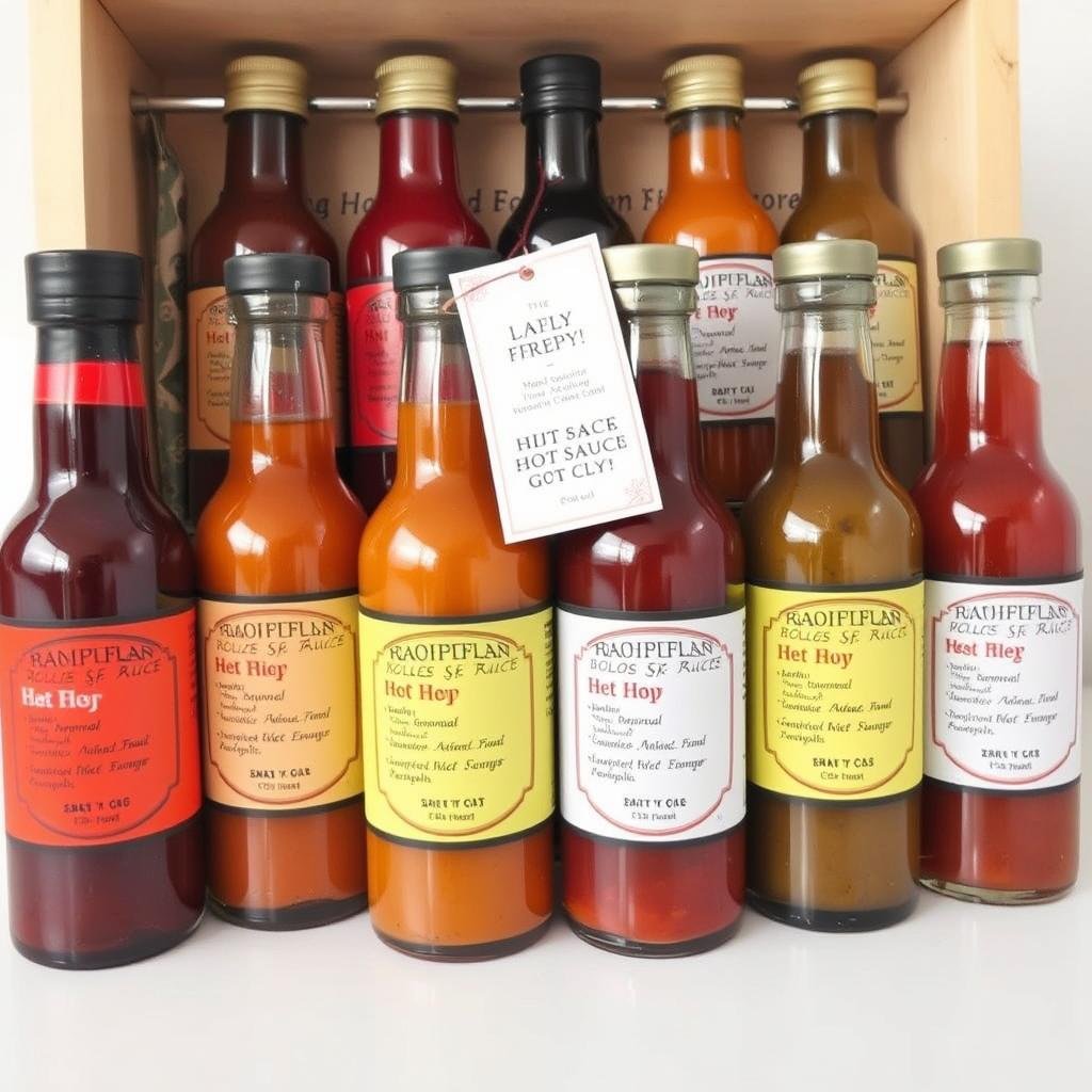 Gourmet hot sauce gift set as a birthday gift for boyfriend
