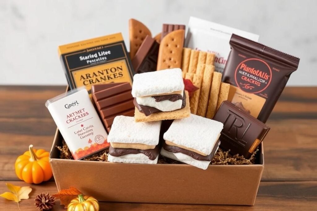 Gourmet s'mores kit with artisan marshmallows and chocolate creative gift ideas