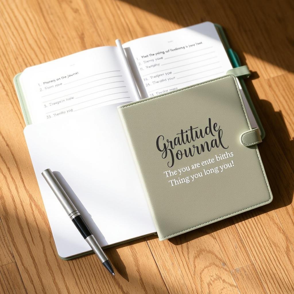 Gratitude journal with inspirational cover