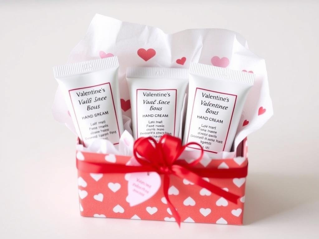 Hand cream gift set with Valentine's wrapping