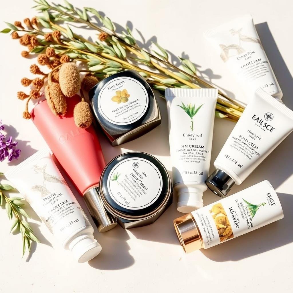 Hand cream set with natural ingredients