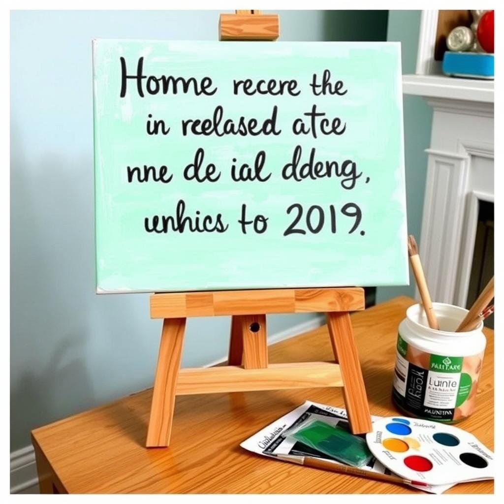 Hand-painted canvas with meaningful quote or design as a 1 year anniversary gift