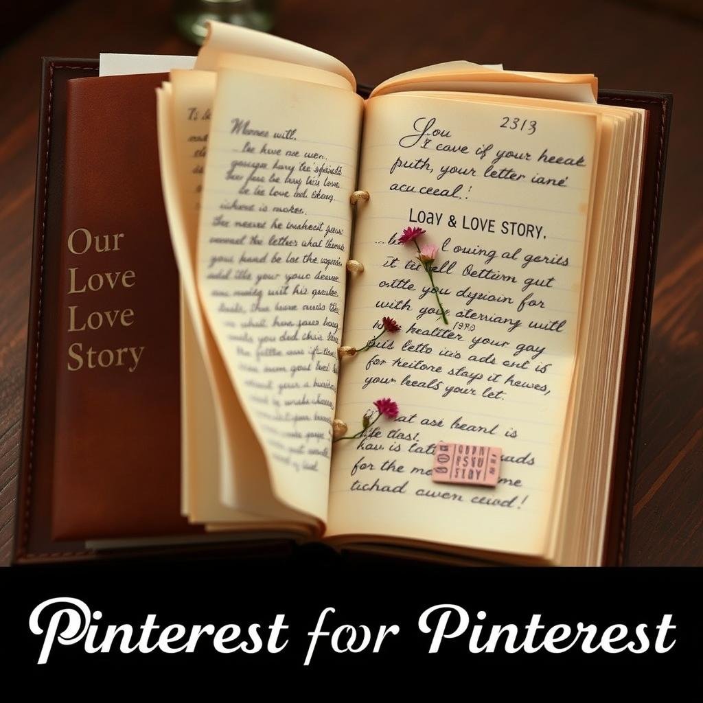 Handcrafted love letter book with vintage styling for paper anniversary gifts for her