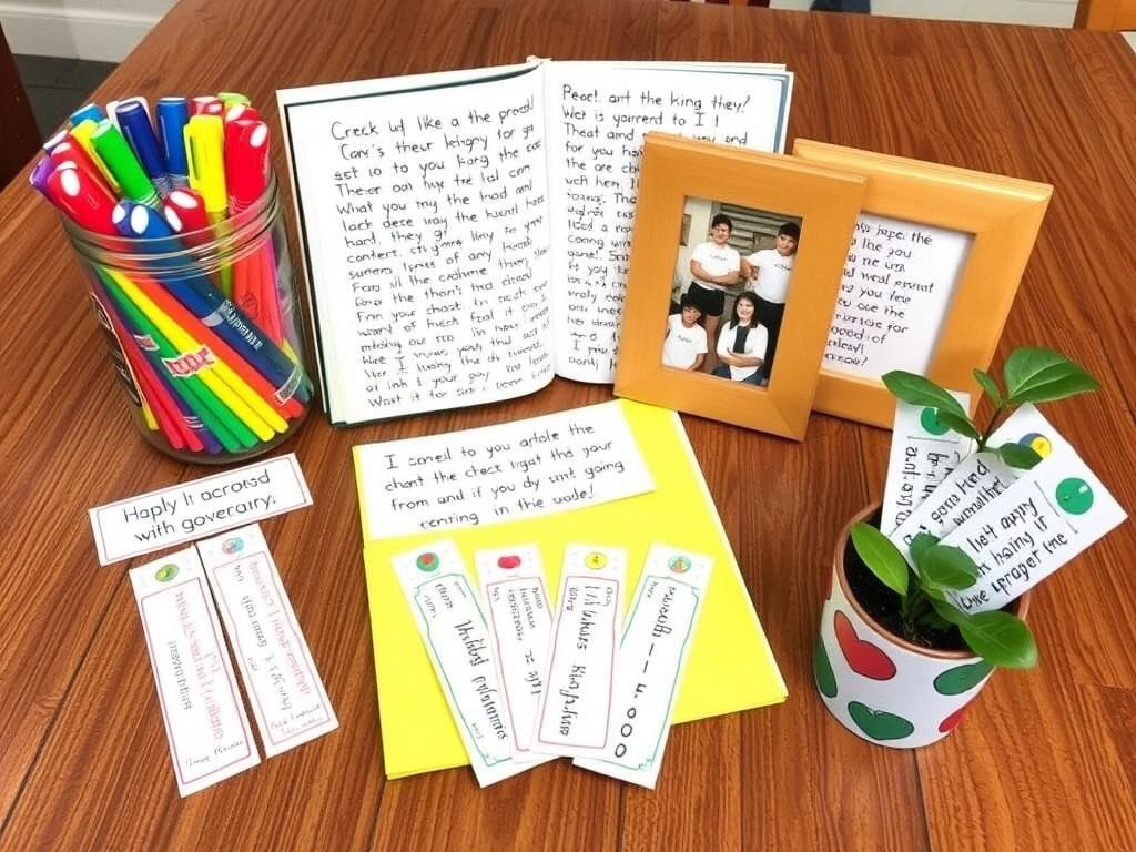 Handmade DIY teacher appreciation gifts created by students
