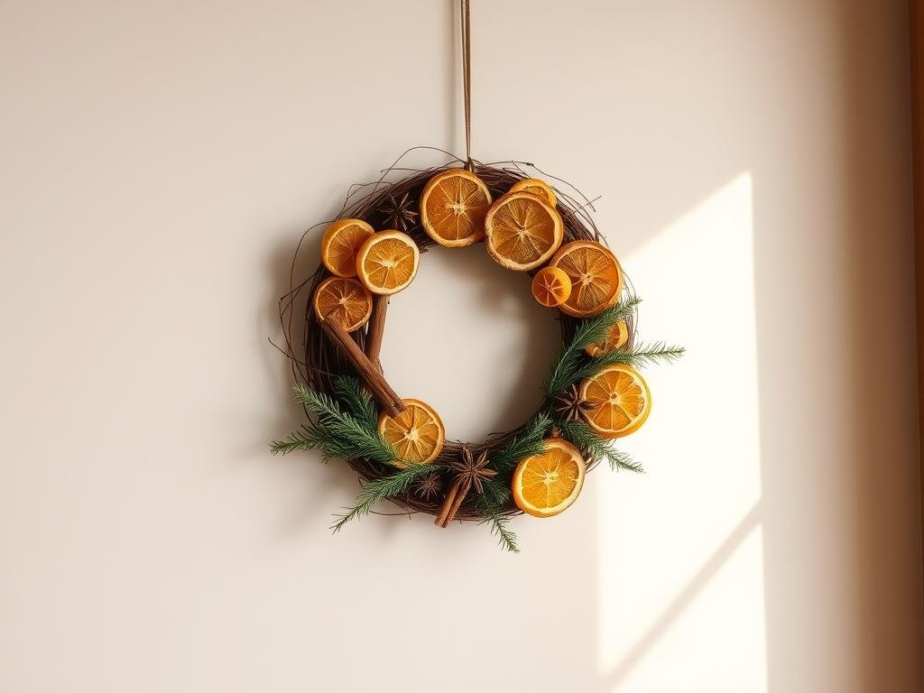 Handmade dried citrus and cinnamon stick wreath