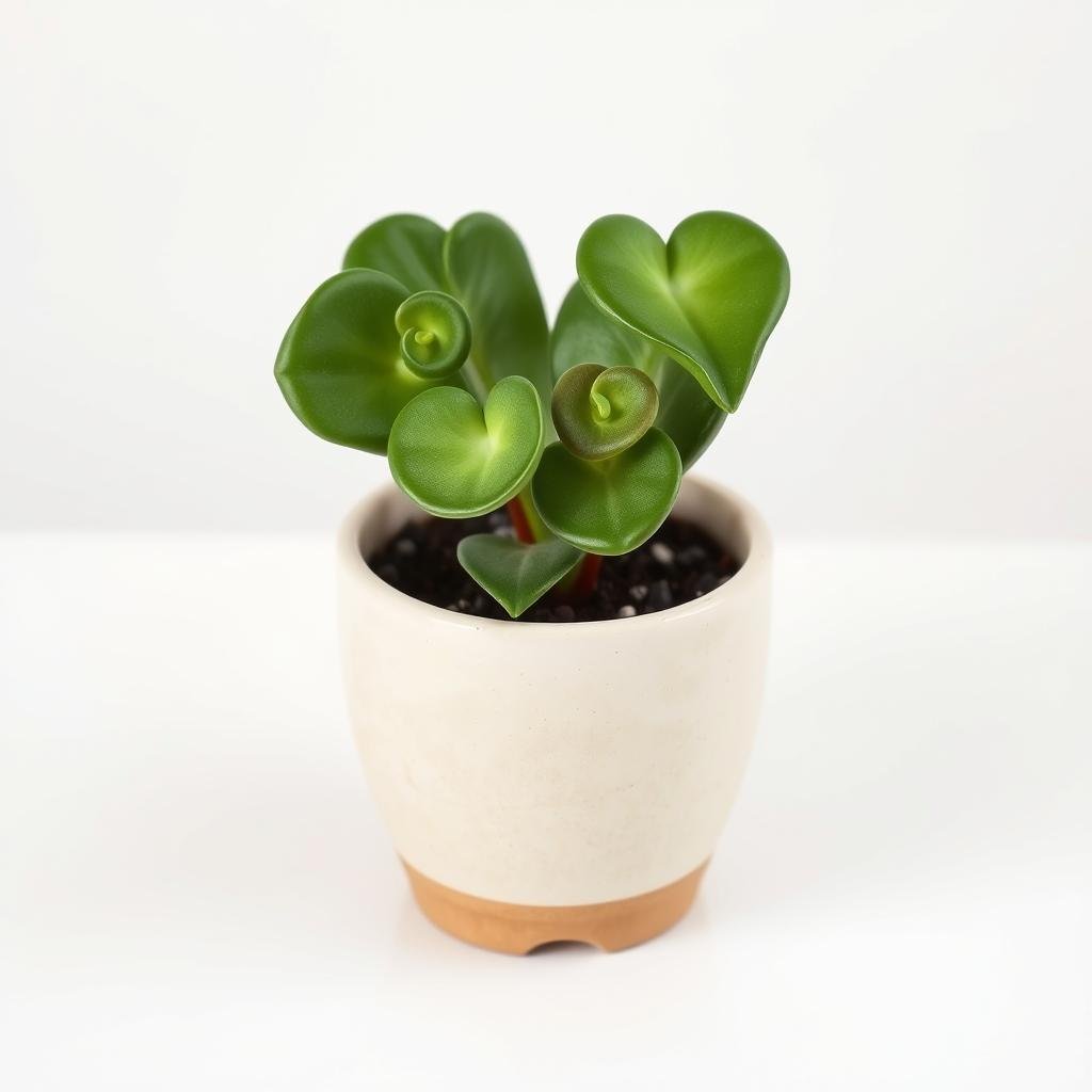Heart-shaped hoya plant in decorative pot as valentines gift for girlfriend