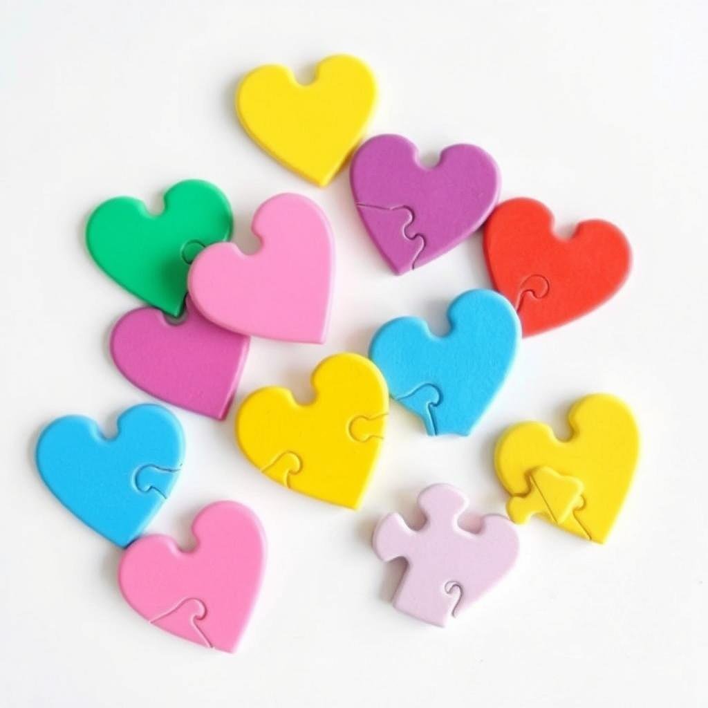 Heart-shaped puzzles for school valentines day gifts