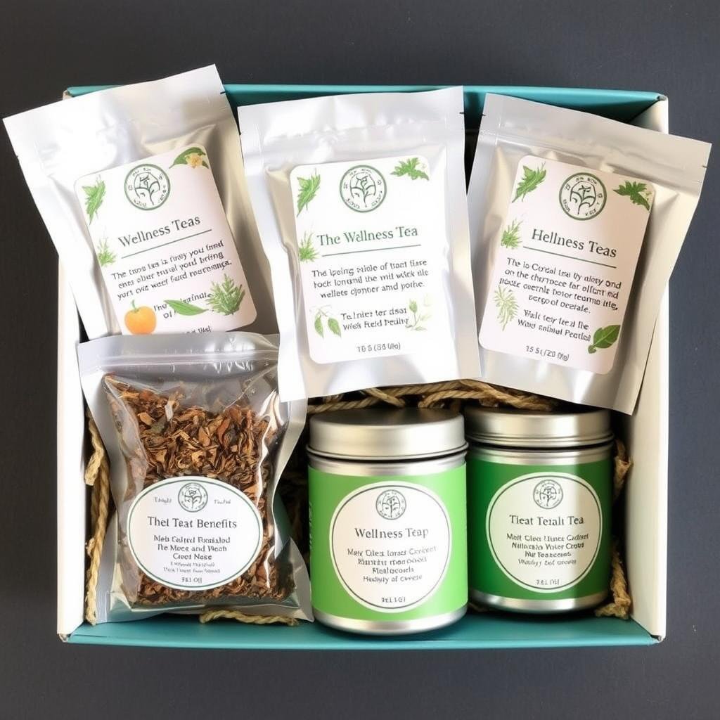 Herbal tea wellness gift set