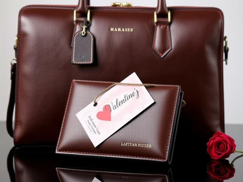 High-quality leather wallet or handbag