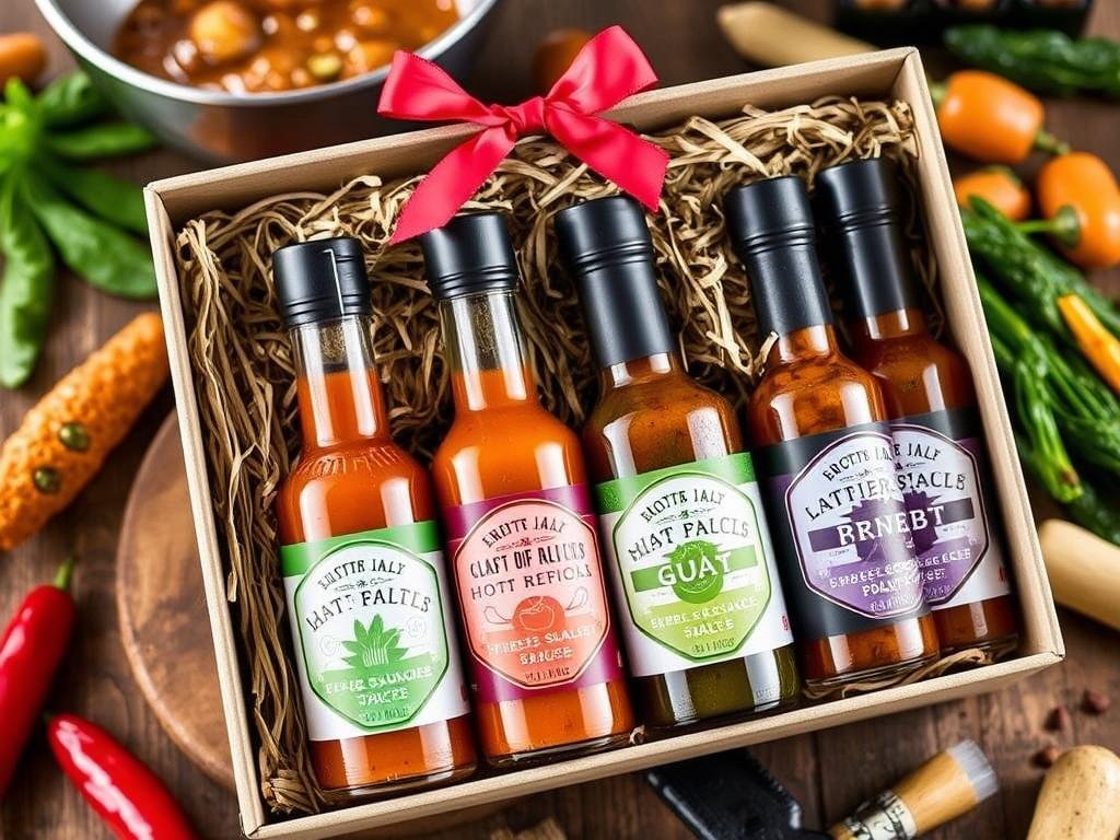 Hot sauce set valentines gift for boyfriend