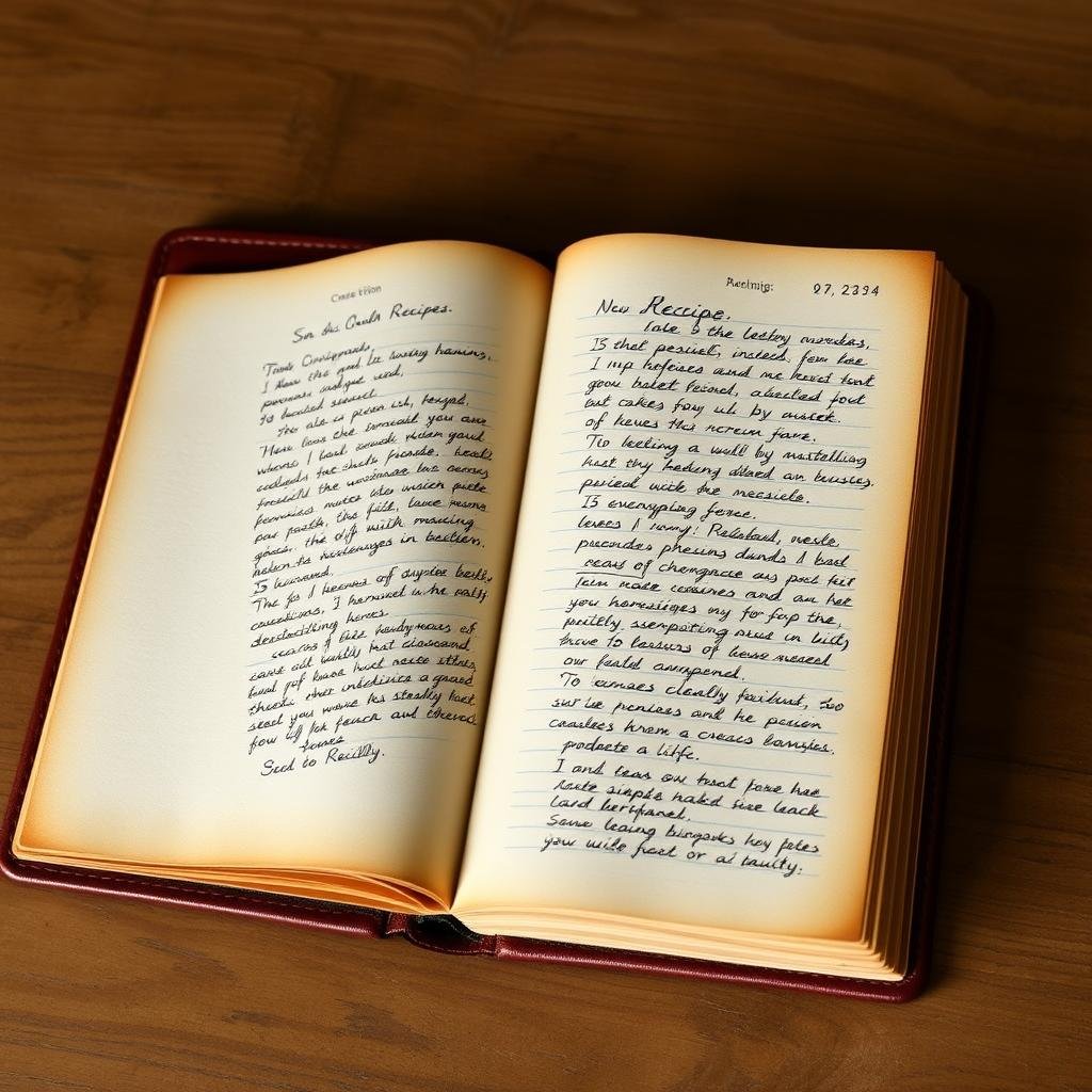 Leather-bound recipe book for anniversary Leather-bound recipe book for anniversary