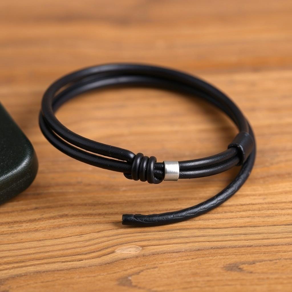Leather bracelet for anniversary gift Leather bracelet for anniversary gift