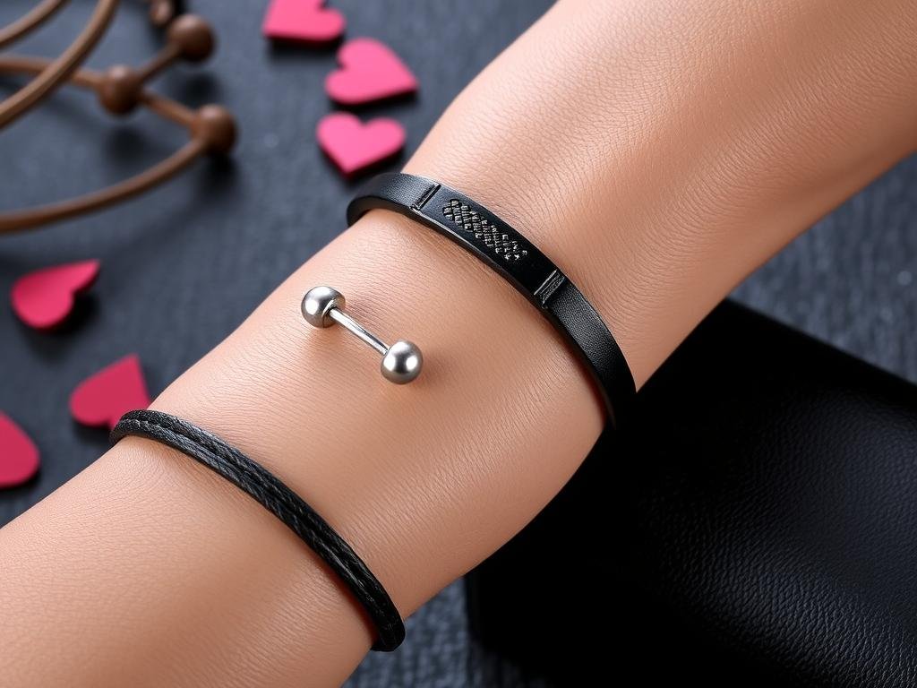 Leather bracelet valentines gift for boyfriend