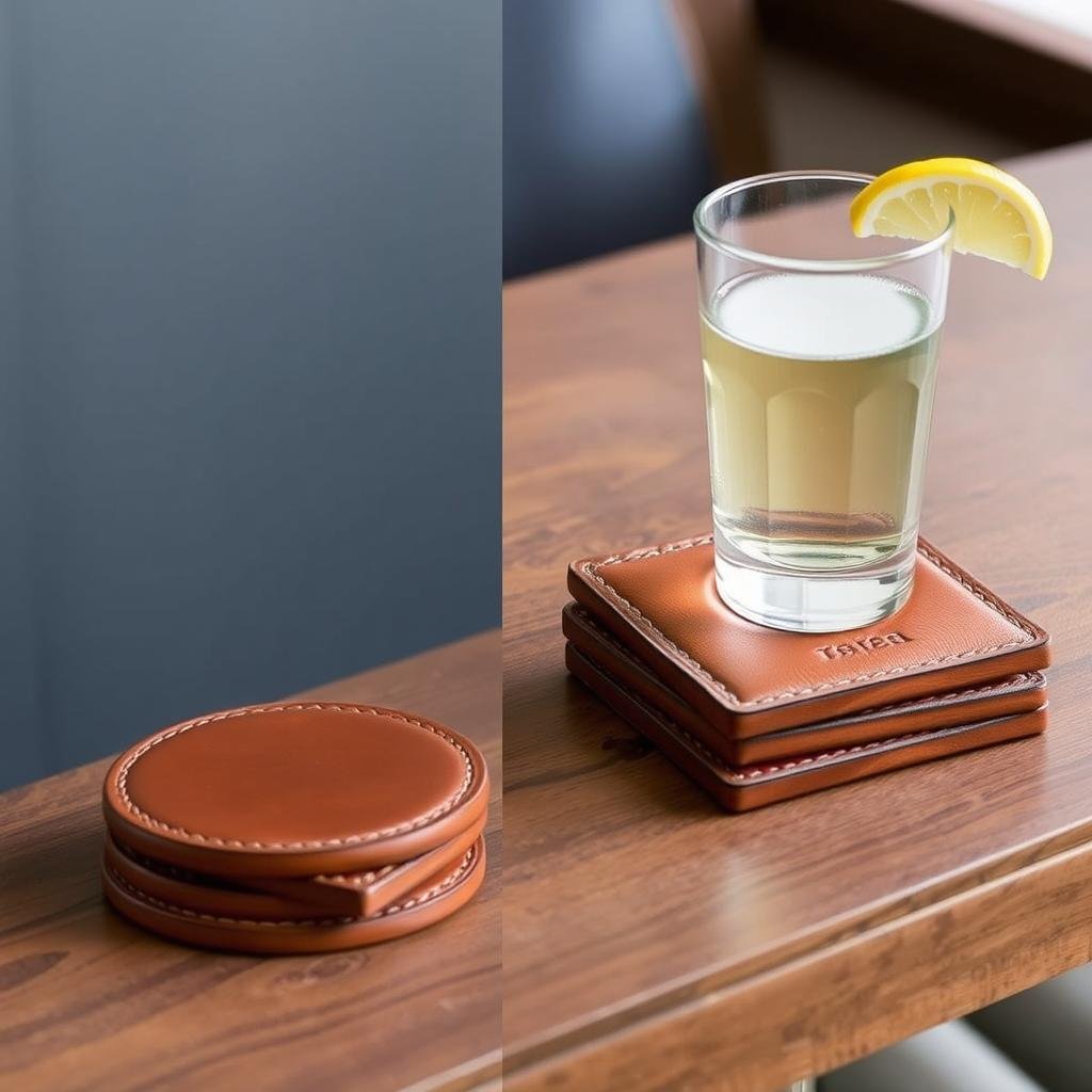 Leather coasters for anniversary gift Leather coasters for anniversary gift