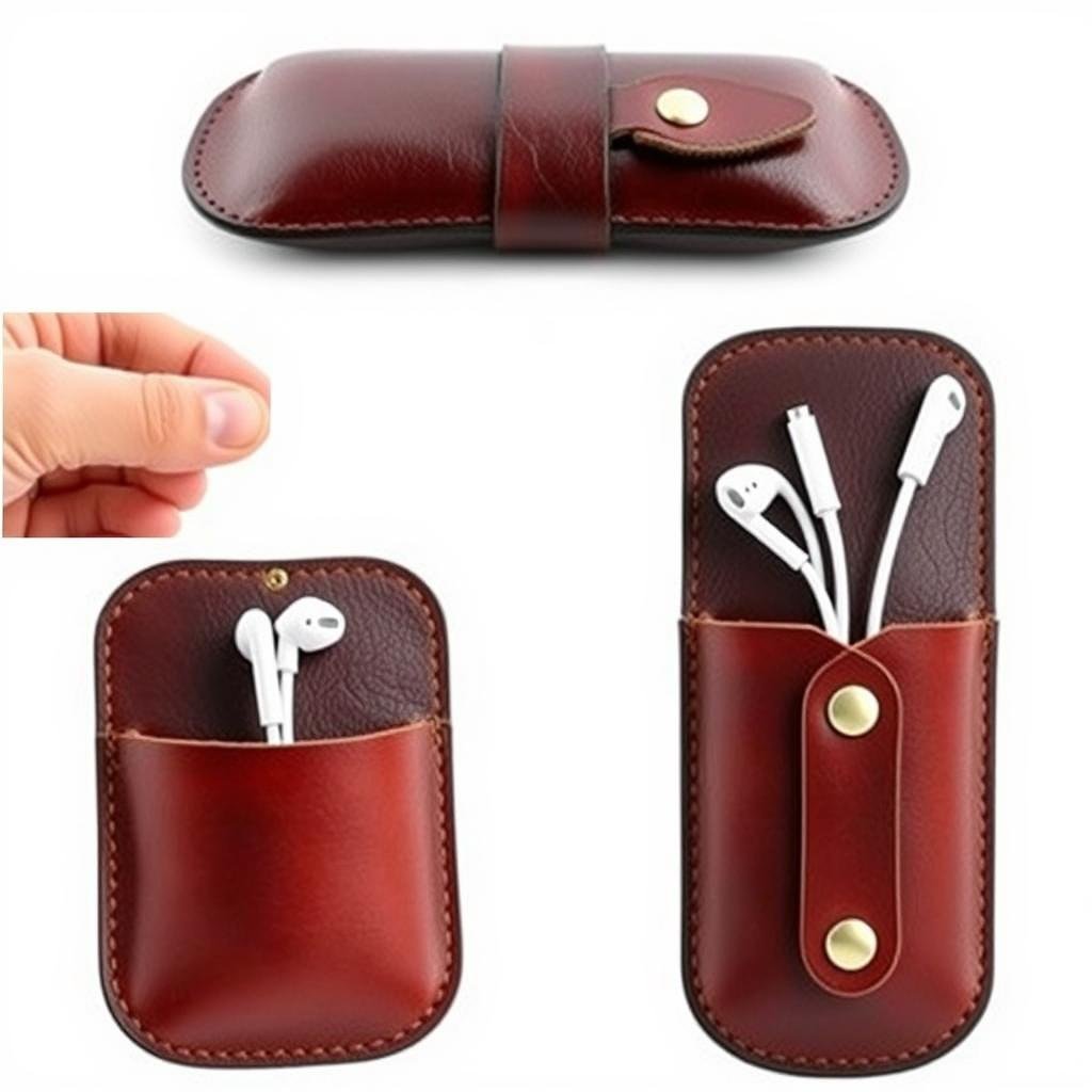 Leather cord organizer for anniversary gift Leather cord organizer for anniversary gift