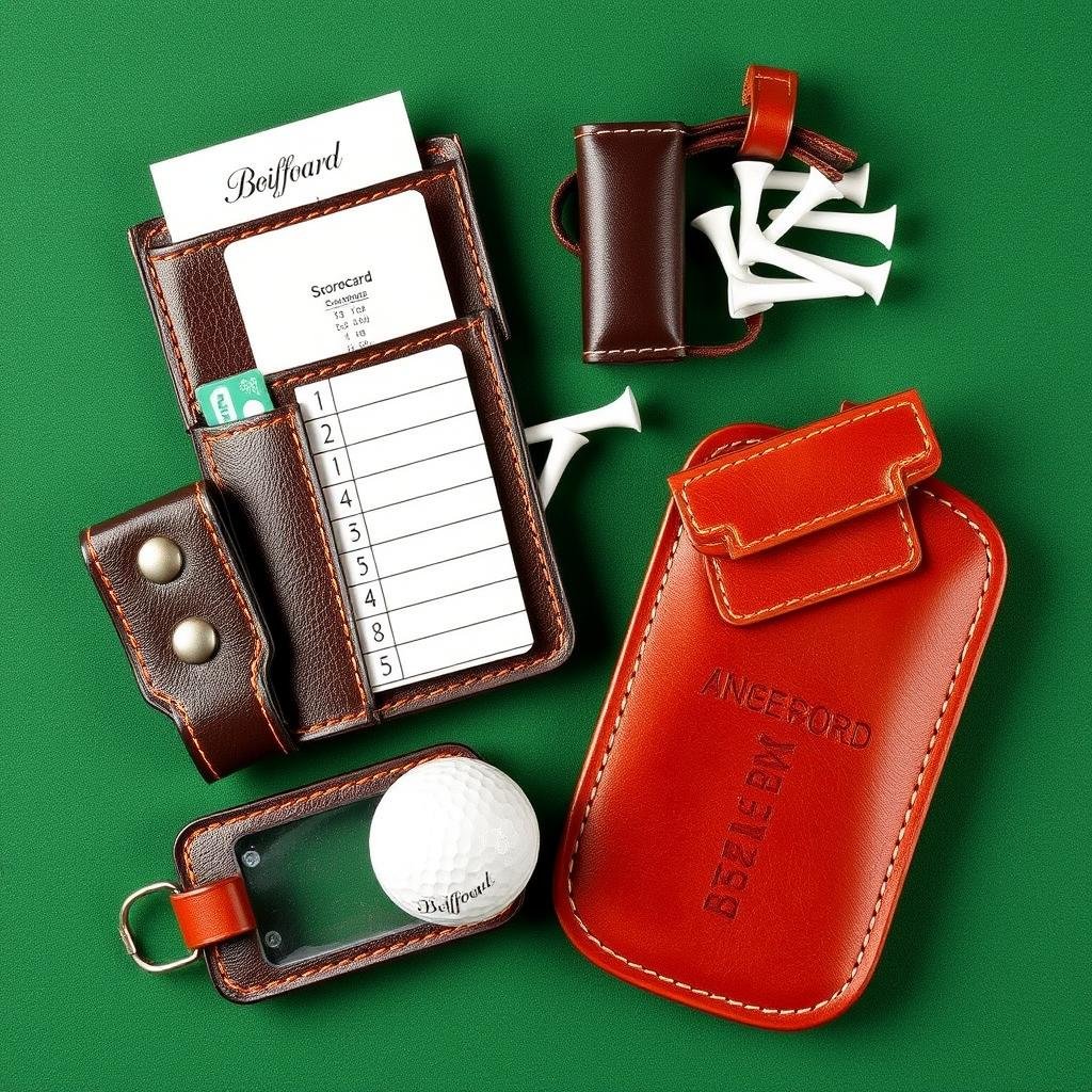 Leather golf accessories for anniversary gift Leather golf accessories for anniversary gift
