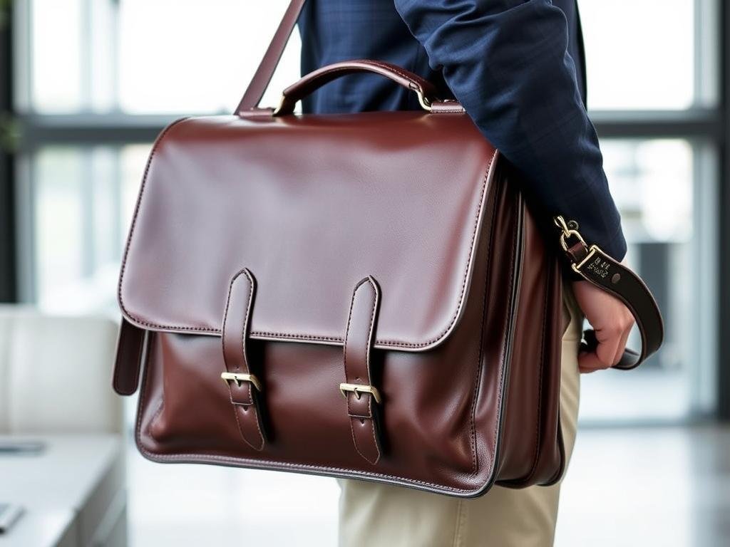 Leather messenger bag as valentines day gift for him