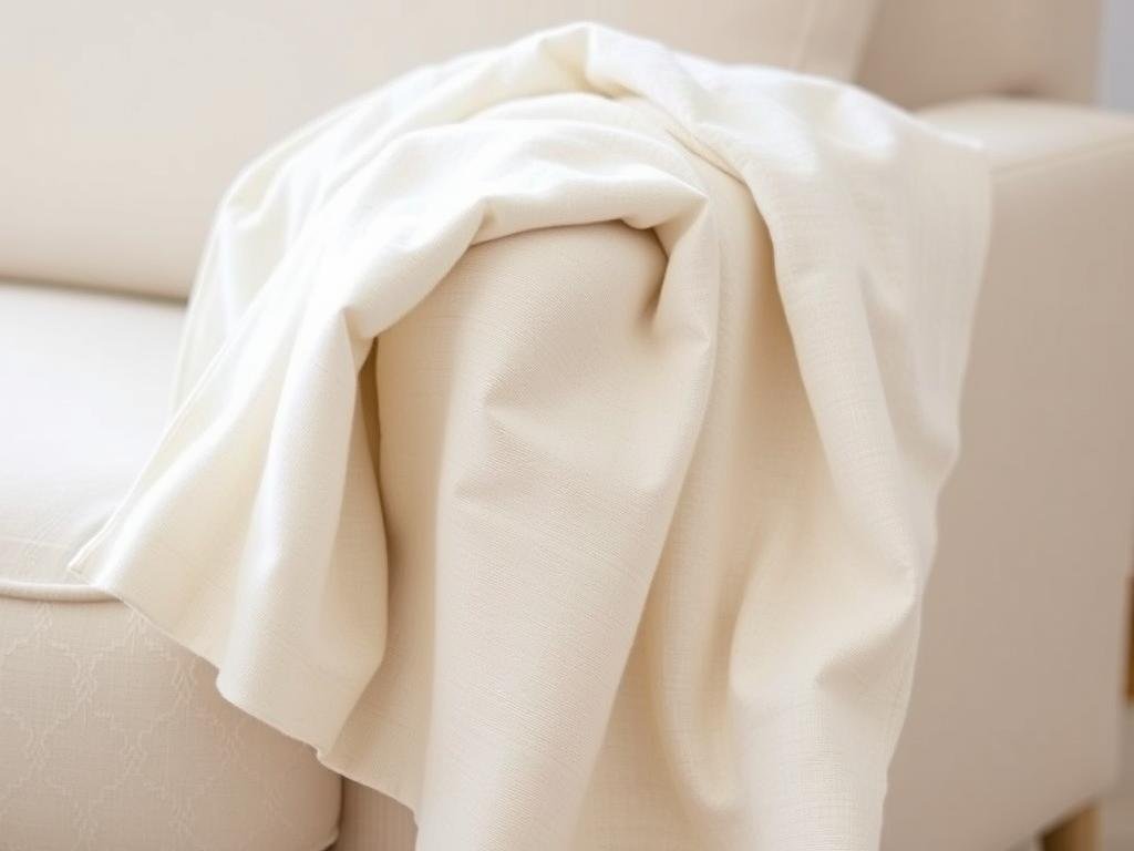 Linen anniversary throw blanket