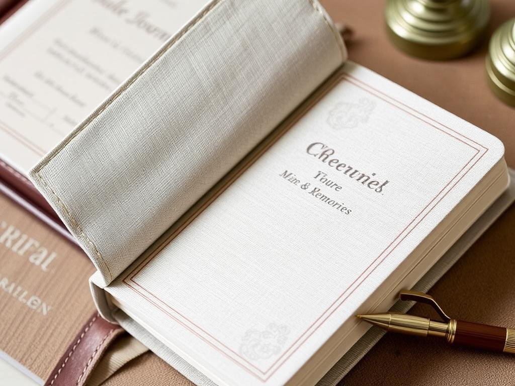 Linen-bound anniversary journal
