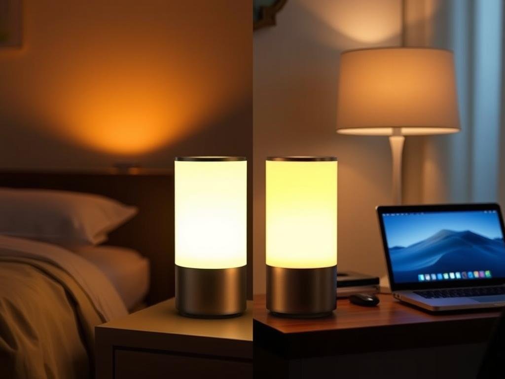 Long-distance touch lamps glowing as romantic gifts for boyfriend