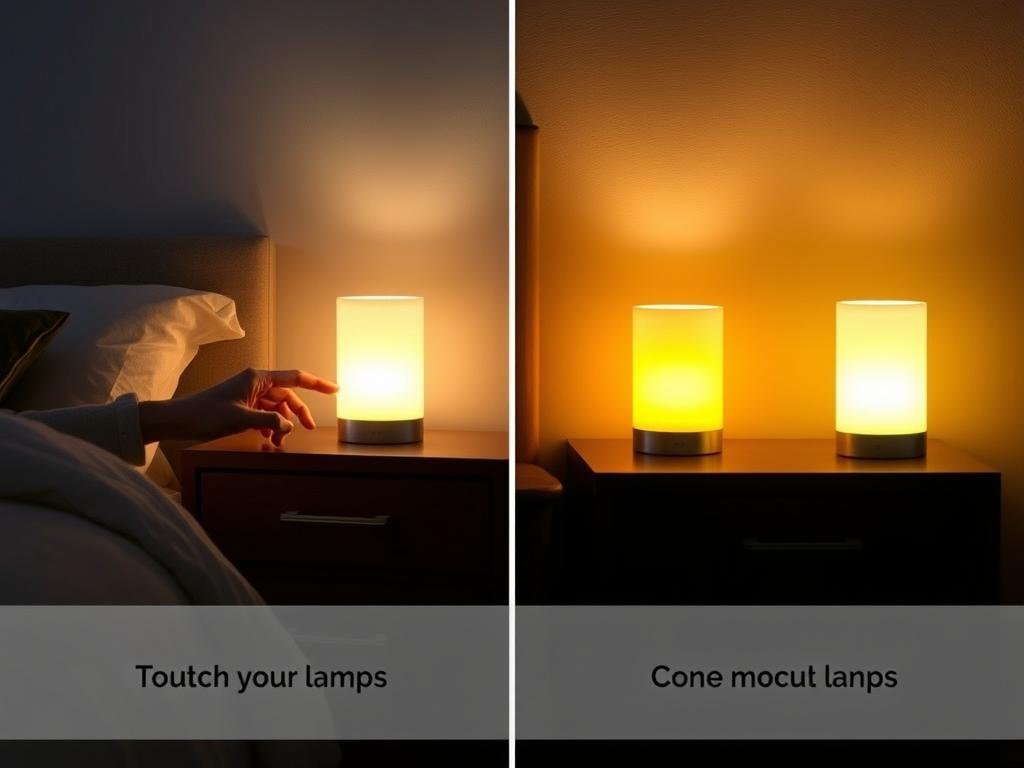 Long distance touch lamps that light up when partners touch them - cute valentines gifts